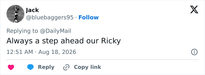 A social media comment about Ricky Gervais and his plan to marry partner. A social media comment about Ricky Gervais and his plan to marry partner.