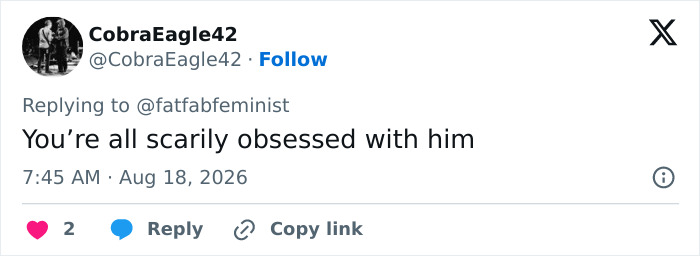 CobraEagle42's tweet commenting on the obsession surrounding Margot Robbie's rumored role in the blockbuster franchise. CobraEagle42's tweet commenting on the obsession surrounding Margot Robbie's rumored role in the blockbuster franchise.