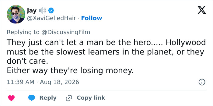 A tweet about Margot Robbie and blockbuster franchise, showing fans turning on a controversial Hollywood star. A tweet about Margot Robbie and blockbuster franchise, showing fans turning on a controversial Hollywood star.