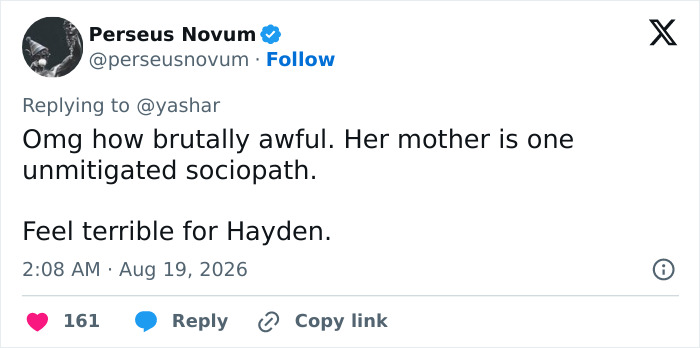Fans express fury over Hayden Panettiere's mom's statements about her late daughter on social media. Fans express fury over Hayden Panettiere's mom's statements about her late daughter on social media.