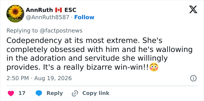A tweet about Natalie Harp and Trump's relationship, highlighting codependency and obsession amid scandal. A tweet about Natalie Harp and Trump's relationship, highlighting codependency and obsession amid scandal.