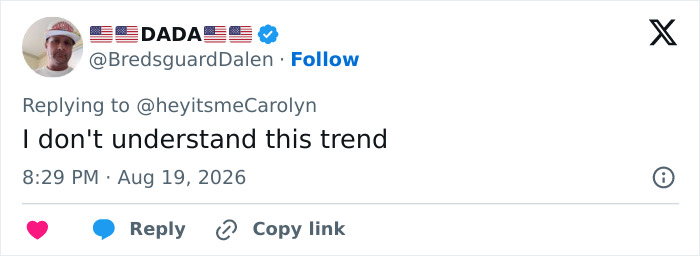 Screenshot of a tweet by DADA, expressing confusion about the fake freckle tattooing trend. Screenshot of a tweet by DADA, expressing confusion about the fake freckle tattooing trend.