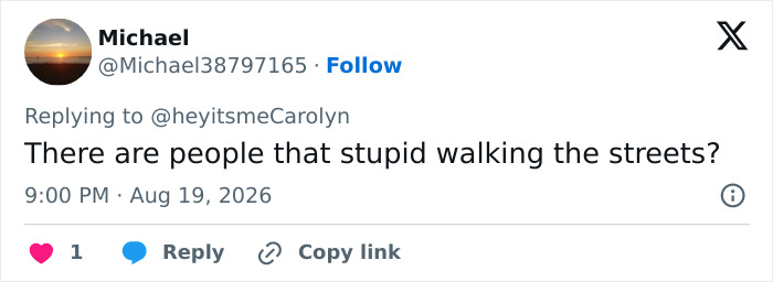 Screenshot of a tweet by Michael, questioning the intelligence of people following fake freckle tattooing trends. Screenshot of a tweet by Michael, questioning the intelligence of people following fake freckle tattooing trends.
