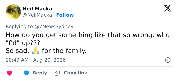 A social media post questioning the code world bungle that led to the missing teen's body being found.