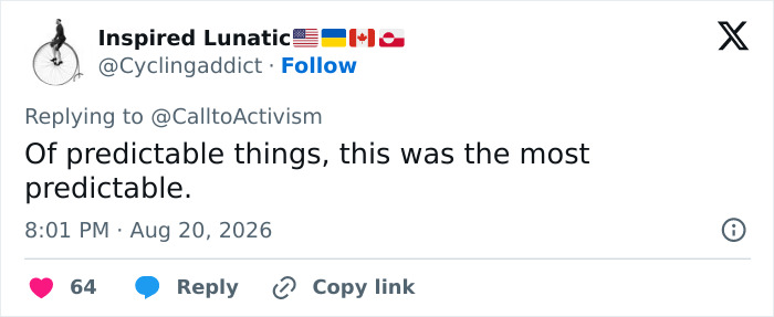 A comment about Melania Trump's gesture with Donald, stating how predictable the situation was. A comment about Melania Trump's gesture with Donald, stating how predictable the situation was.