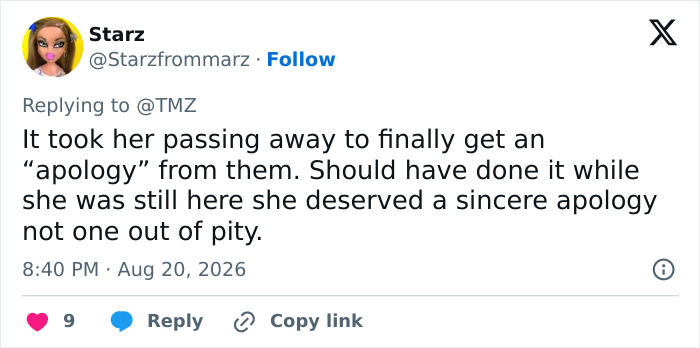 A tweet by Starz stating Neutrogena's apology came too late after the Hayden Panettiere controversy. A tweet by Starz stating Neutrogena's apology came too late after the Hayden Panettiere controversy.