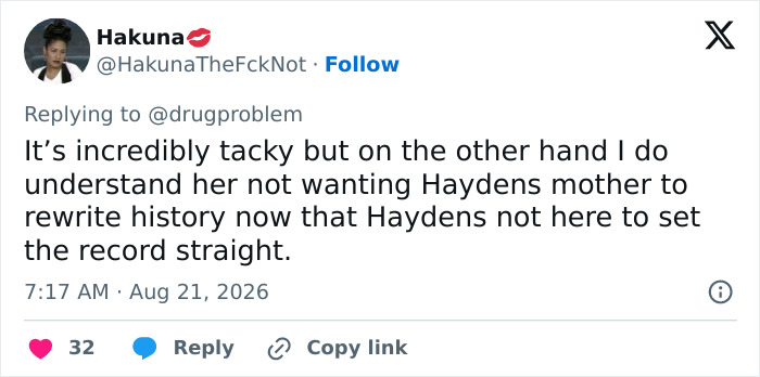 Screenshot of a tweet discussing Ruby Rose sharing Hayden Panettiere's private texts. Screenshot of a tweet discussing Ruby Rose sharing Hayden Panettiere's private texts.