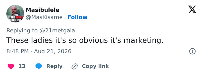 A tweet by @MasKisame calling the Kendall Jenner romance 'obvious marketing'. A tweet by @MasKisame calling the Kendall Jenner romance 'obvious marketing'.