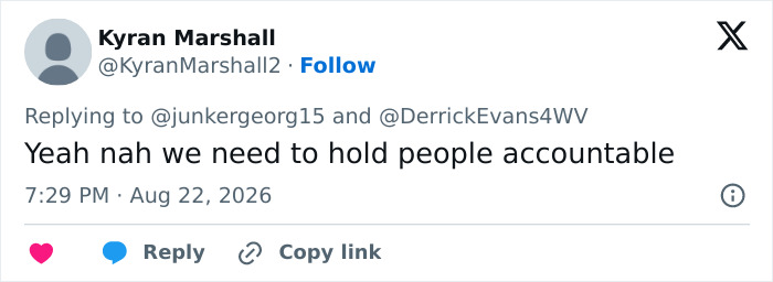 A social media post advocating accountability for the teen girl who tackled a football player. A social media post advocating accountability for the teen girl who tackled a football player.