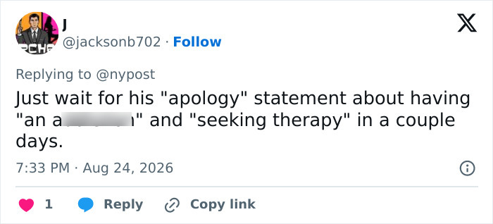 Tweet about Jed York's trailer park arrest, predicting an apology statement and therapy. Tweet about Jed York's trailer park arrest, predicting an apology statement and therapy.