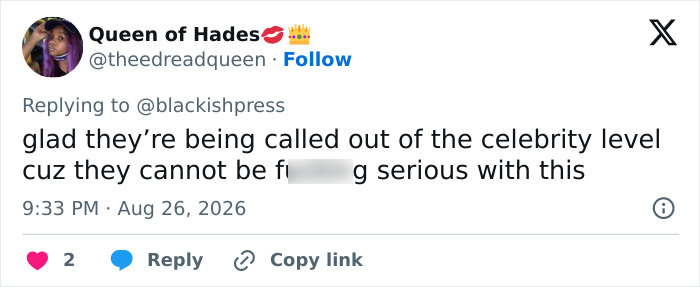A social media post from Queen of Hades reacting to Target's apology for a racist costume backlash and Viola Davis's response. A social media post from Queen of Hades reacting to Target's apology for a racist costume backlash and Viola Davis's response.