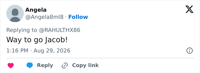 A social media comment about Kendall Jenner and Jacob Elordi's romance, stating, Way to go Jacob! A social media comment about Kendall Jenner and Jacob Elordi's romance, stating, Way to go Jacob!