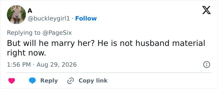 A tweet by @buckleygirl1 questioning Jacob Elordi's husband material status for Kendall Jenner's romance. A tweet by @buckleygirl1 questioning Jacob Elordi's husband material status for Kendall Jenner's romance.
