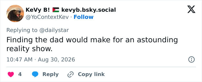 A social media user comments on Bonnie Blue controversial stunts and the mystery of the baby's father. A social media user comments on Bonnie Blue controversial stunts and the mystery of the baby's father.