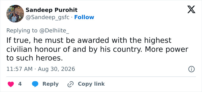 A tweet suggesting an award for the hero teacher who saved children from the Nepal floods. A tweet suggesting an award for the hero teacher who saved children from the Nepal floods.