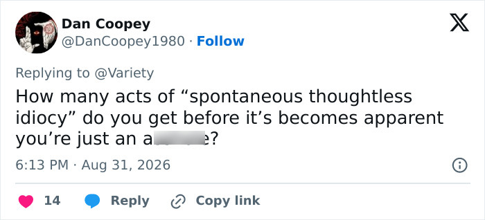 Screenshot of a tweet by Dan Coopey on Mel Gibson's thoughtless idiocy after mocking a deaf interpreter. Screenshot of a tweet by Dan Coopey on Mel Gibson's thoughtless idiocy after mocking a deaf interpreter.