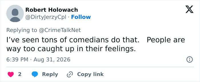 Robert Holowach's tweet about Mel Gibson facing furious backlash for mocking deaf interpreter. Robert Holowach's tweet about Mel Gibson facing furious backlash for mocking deaf interpreter.