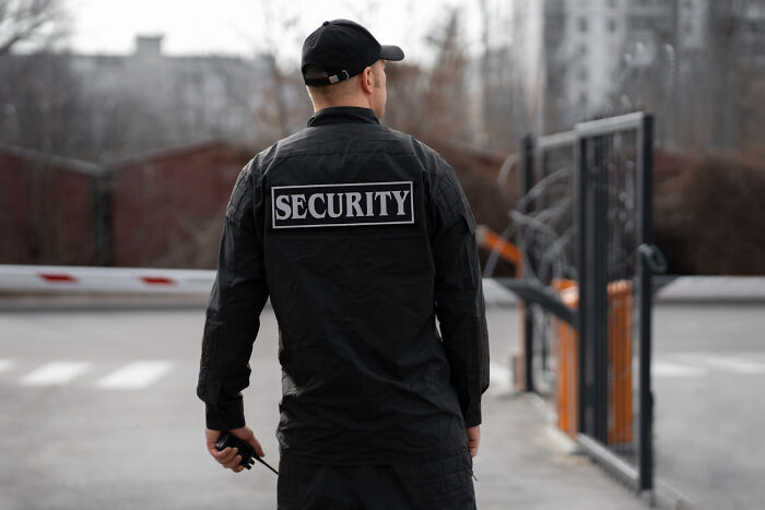 Employee stories: A security guard, representing professionals who get fired for bad behavior.