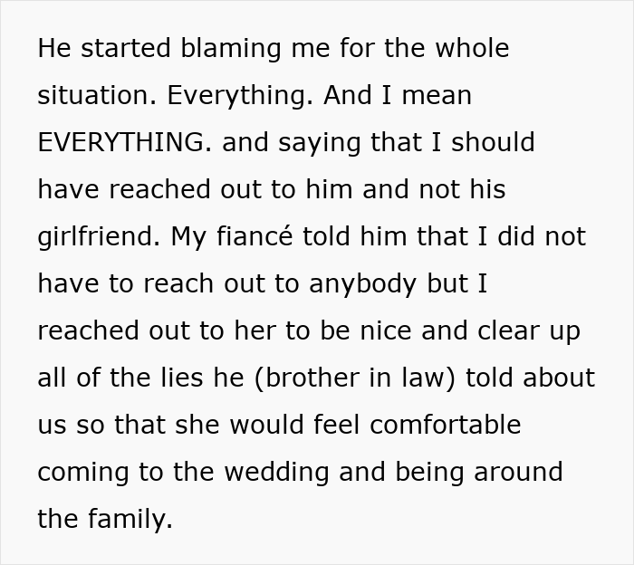 A wedding dispute shows how a small request from in-laws can tear a family apart. Brother-in-law blames OP, escalating the family conflict. A wedding dispute shows how a small request from in-laws can tear a family apart. Brother-in-law blames OP, escalating the family conflict.