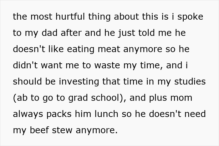 The woman talks to her dad, who cites a change in diet and her studies, revealing how a paranoid mom impacts their father-daughter bond. The woman talks to her dad, who cites a change in diet and her studies, revealing how a paranoid mom impacts their father-daughter bond.