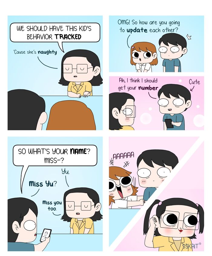 A comic about Filipino humor and everyday situations with a conversation between a teacher and a student, ending with a pun on the teacher's name.