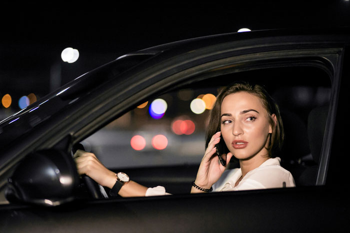 A furious bride on the phone in her car, dealing with wedding problems and a problematic fiancée. A furious bride on the phone in her car, dealing with wedding problems and a problematic fiancée.