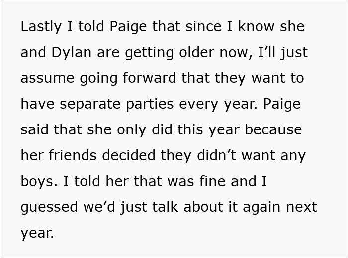 14YO Wants An All-Girls Birthday And Excludes Her Twin Brother, Mom Steps In And Cancels It 14YO Wants An All-Girls Birthday And Excludes Her Twin Brother, Mom Steps In And Cancels It