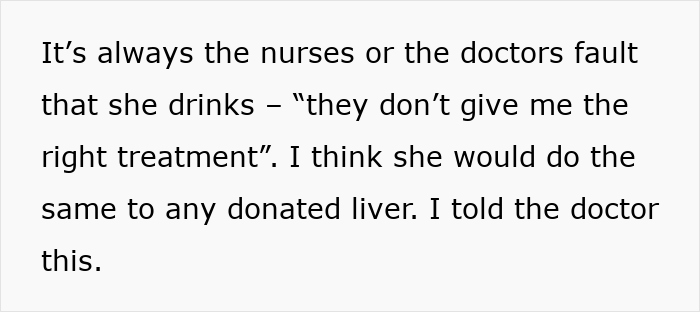 Alcoholic Mom Treats 28YO Daughter Like She's Disposable, Demands Her Liver After Ruining Her Own Alcoholic Mom Treats 28YO Daughter Like She's Disposable, Demands Her Liver After Ruining Her Own