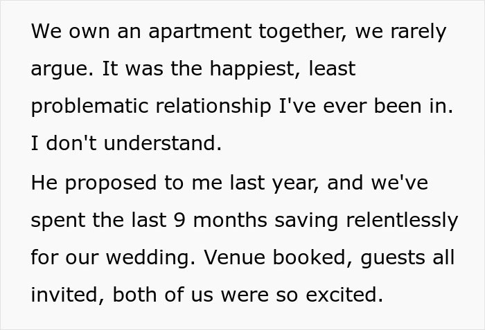 Man Leaves Fiancée Days Before Wedding With A One-Way Ticket And Barely Any Explanation Man Leaves Fiancée Days Before Wedding With A One-Way Ticket And Barely Any Explanation