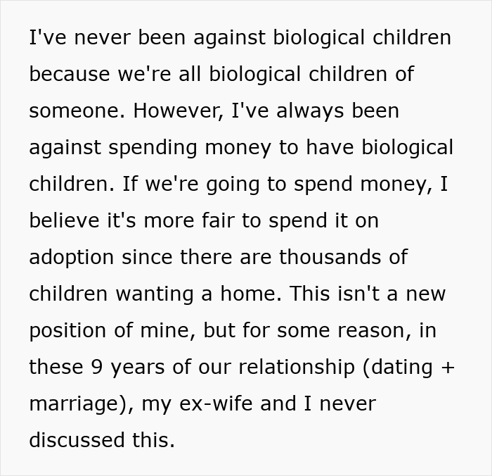 Man questions marriage when trying to conceive ends in wife exposing shocking beliefs about biological children.