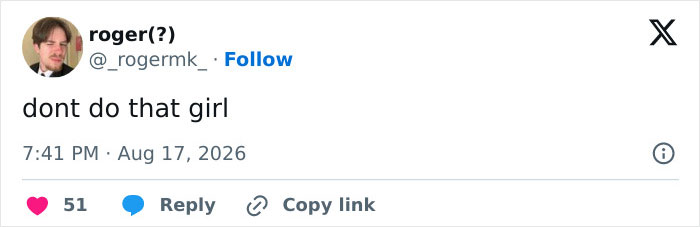 A social media post with the comment dont do that girl, showing fan reaction to Margot Robbie's rumored role. A social media post with the comment dont do that girl, showing fan reaction to Margot Robbie's rumored role.