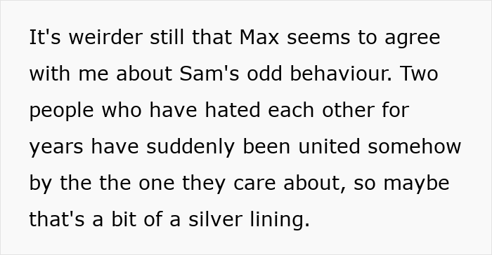 Screenshot of text detailing a man's ex-girlfriend sending receipts, uniting friends against the man playing them. Screenshot of text detailing a man's ex-girlfriend sending receipts, uniting friends against the man playing them.