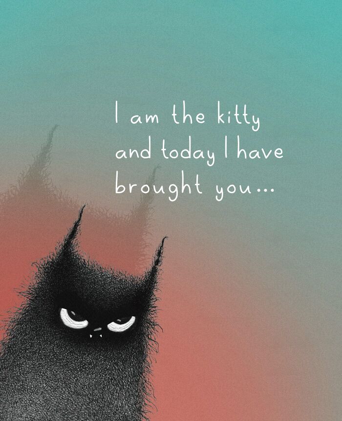 Illustration of a cat, partially visible, with an expression of bringing something, showcasing cat behavior.