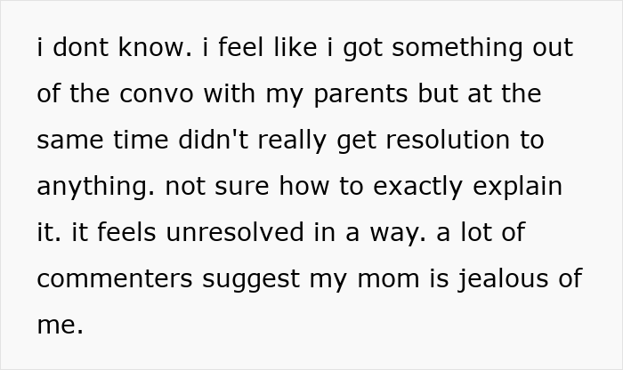 Text discussing the unresolved feelings about a father-daughter bond after a paranoid mom's actions. Text discussing the unresolved feelings about a father-daughter bond after a paranoid mom's actions.