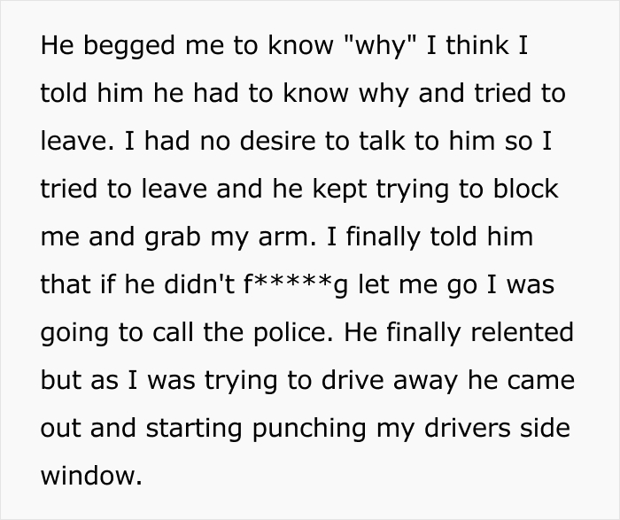 A man suggests an open relationship and can't handle it, escalating to violence, punching a car window. A man suggests an open relationship and can't handle it, escalating to violence, punching a car window.