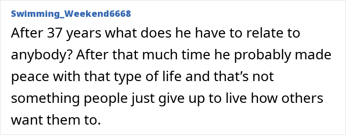A comment on adapting to life after 37 years in prison for a crime he didn’t commit.