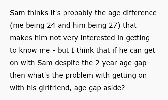Text discussing the age difference in the story about a man playing friends against each other. Text discussing the age difference in the story about a man playing friends against each other.