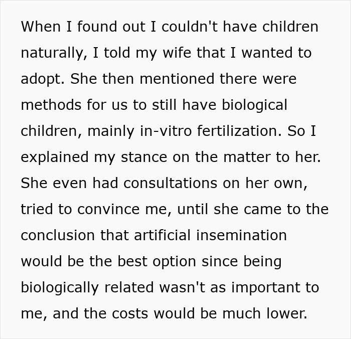 Man questions marriage when trying to conceive ends in wife exposing shocking beliefs about adoption and IVF.