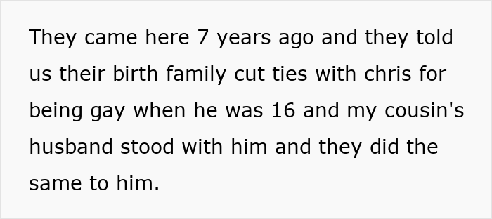 32YO Thinks That Being Gay Is His License To Be Rude To Bro's In-Laws, Gets Snubbed By 17YO Cousin 32YO Thinks That Being Gay Is His License To Be Rude To Bro's In-Laws, Gets Snubbed By 17YO Cousin