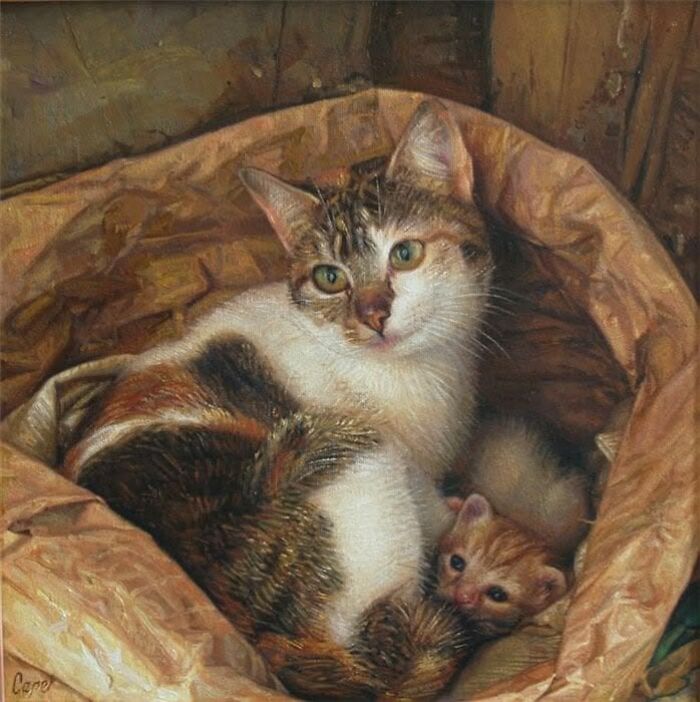 40 Heartwarming Pieces Of Art That Prove Cats Have Always Been Muses For Great Artists