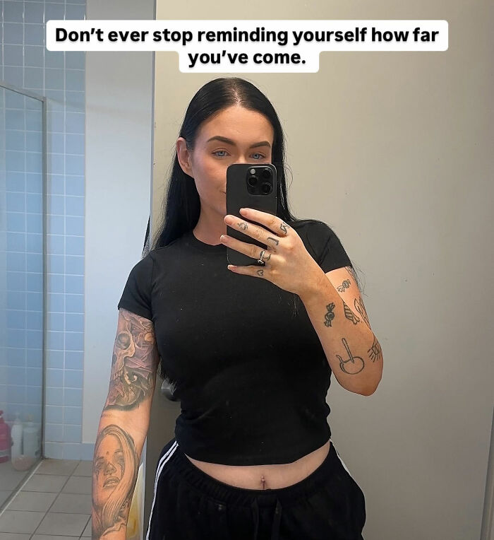 A mom takes a mirror selfie, reminding herself of her journey after a humiliating moment trying to make new friends. A mom takes a mirror selfie, reminding herself of her journey after a humiliating moment trying to make new friends.