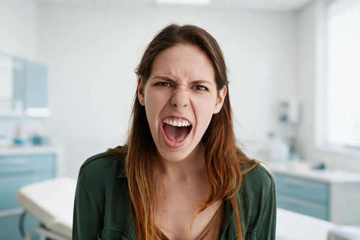 ER nurse runs over Karen's foot, saving patient. A furious woman, a Karen, screams in a medical setting, blocking patient care. ER nurse runs over Karen's foot, saving patient. A furious woman, a Karen, screams in a medical setting, blocking patient care.