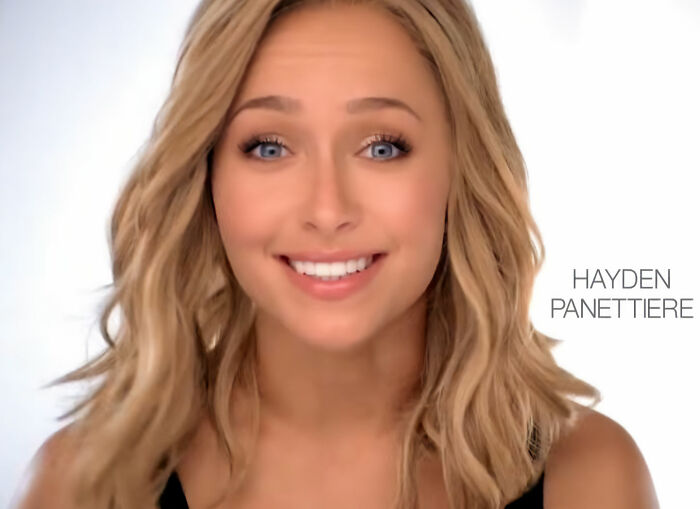 Hayden Panettiere smiling, an icon whose tragic passing impacted Neutrogena's stock.