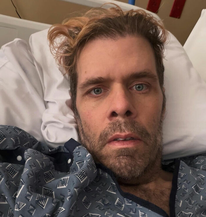 Perez Hilton in hospital bed, appearing disheveled, revealing first words after a horrifying livestream incident. Perez Hilton in hospital bed, appearing disheveled, revealing first words after a horrifying livestream incident.