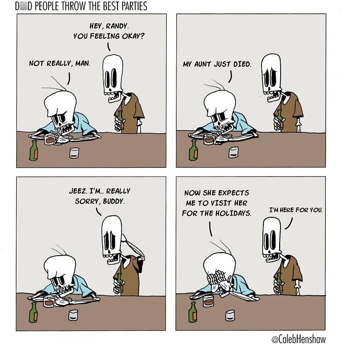 I Love Dark Humor, And These 24 Comics By Caleb Henshaw Caught Me Completely Off Guard
