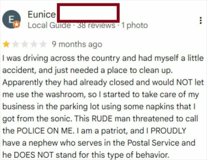 Elderly people posting a detailed, funny complaint about a washroom incident, demonstrating hilarious unsupervised internet access.