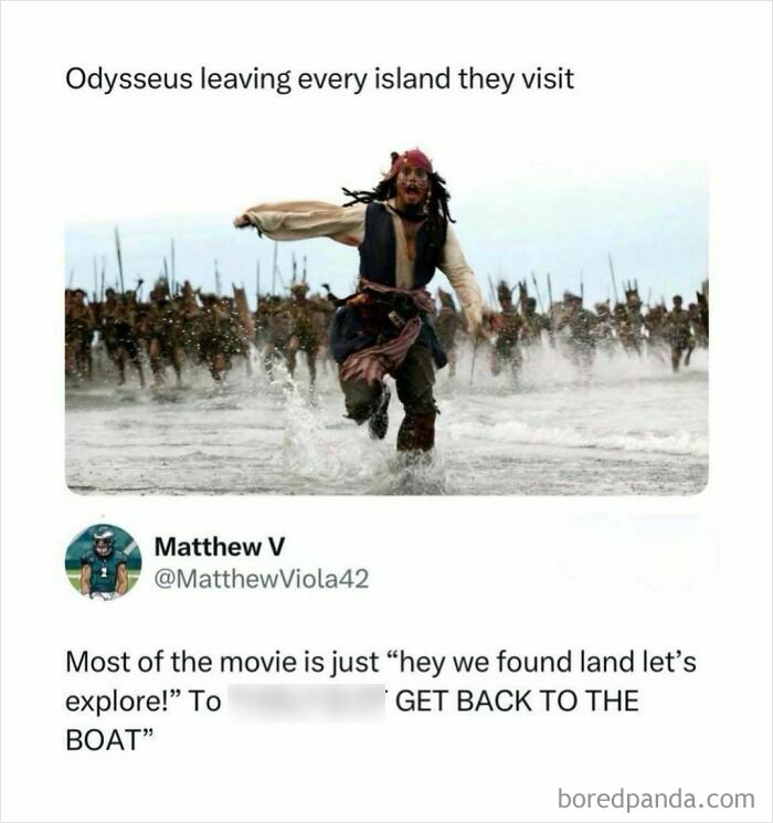 Captain Jack Sparrow from Pirates of the Caribbean movies runs from a crowd on a beach, a scene from the media.