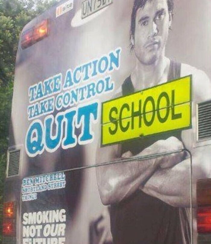 Toma medidas, toma el control, deja la escuela