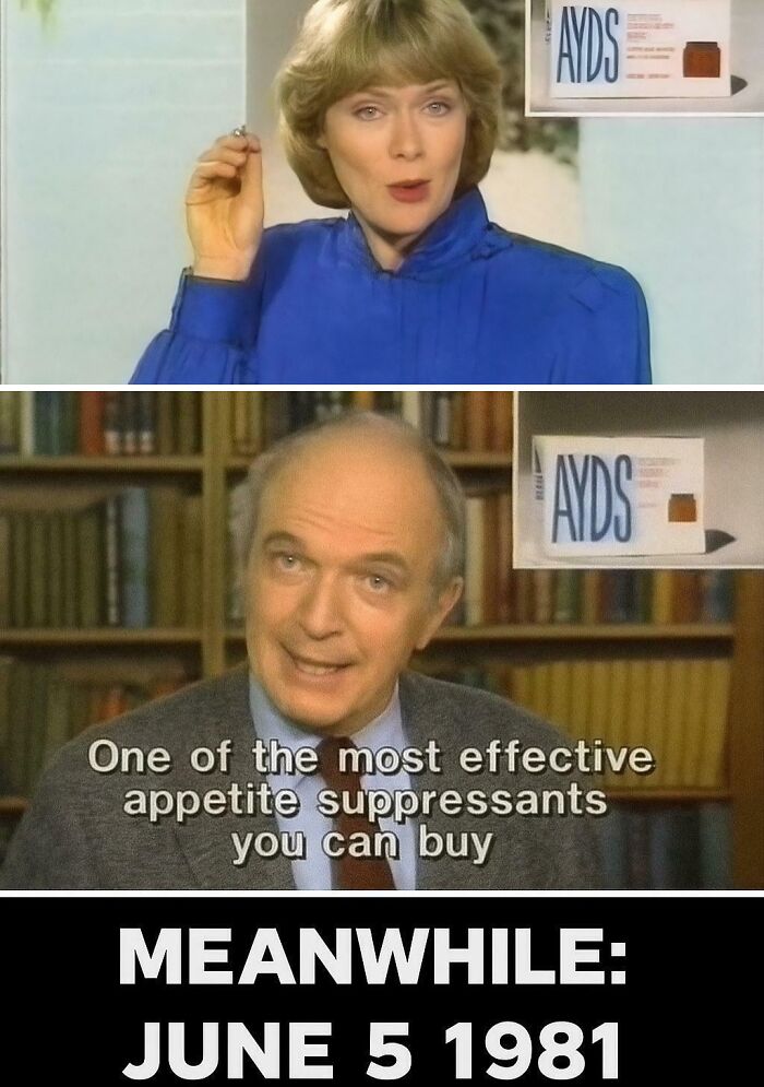 An old advertisement for AYDS diet candy, an example of things that aged so poorly due to its unfortunate name.