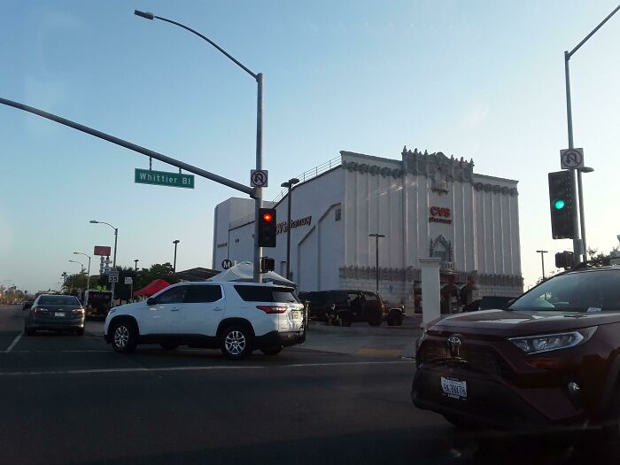 A CVS Pharmacy housed in a grand, old building, showcasing buildings pretending to be something they are not.
